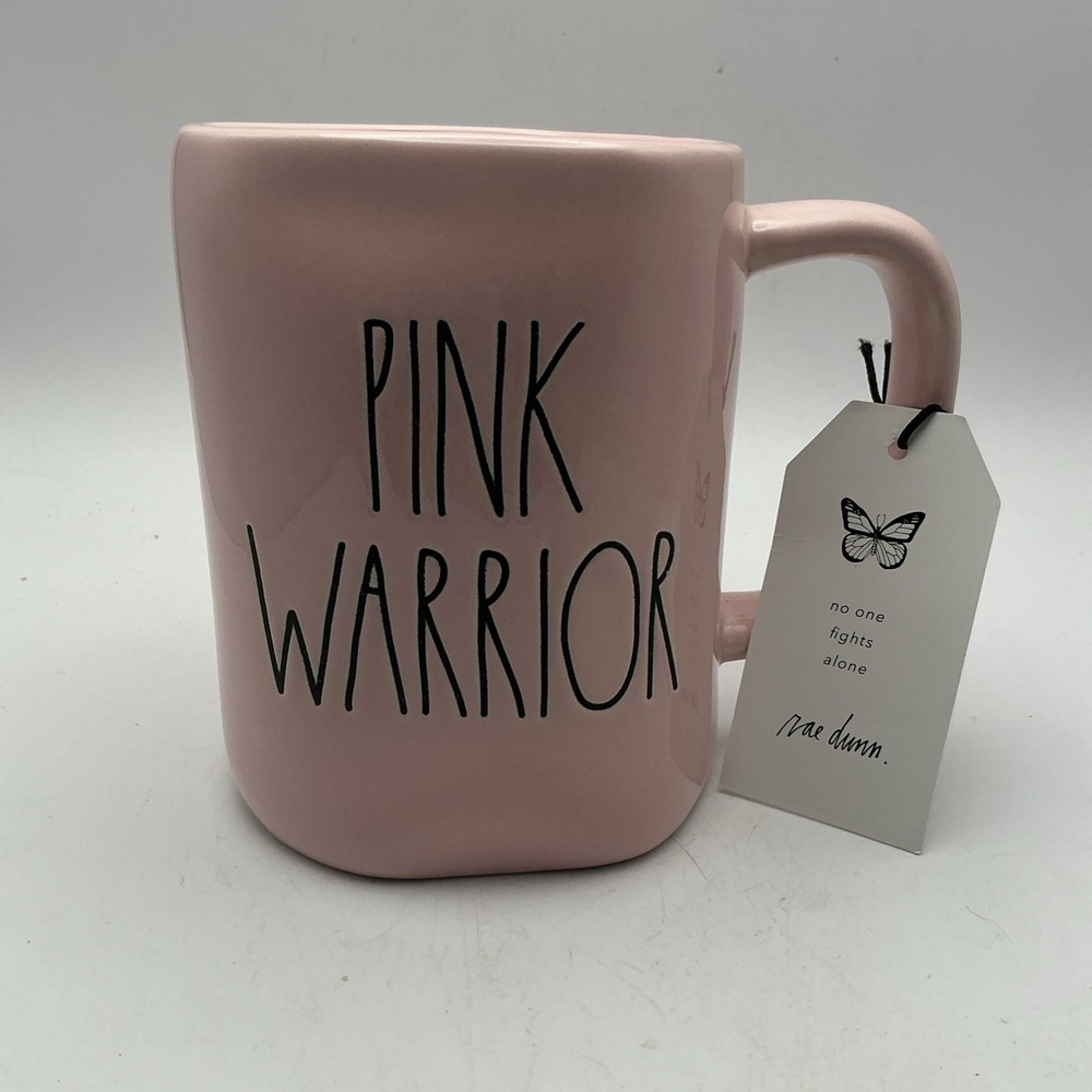 Rae Dunn PINK WARRIOR Coffee Mug Artisan Collection Valentine's Day LL NWT